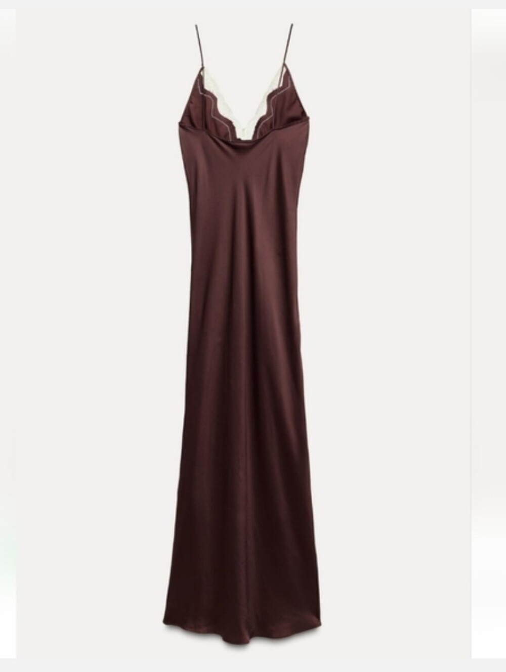 Zara satin lace slip maxi long dress size M - Picture 14 of 14